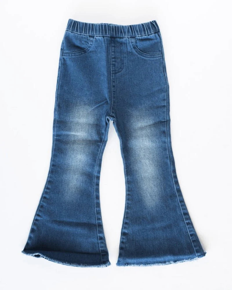 Children's Sophie Denim Bell Bottoms - Dark Wash