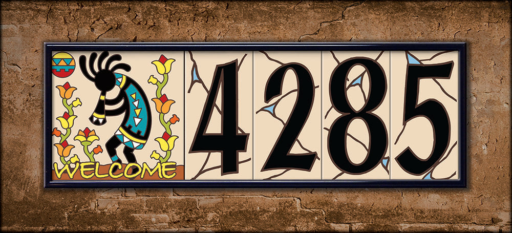 Southwest Adobe Sand House Number Tiles