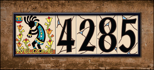 Southwest Adobe Sand House Number Tiles