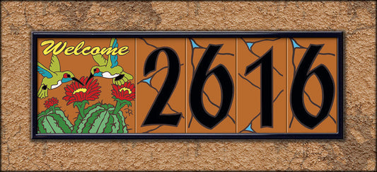Adobe Terra Cotta Southwest House Number Tiles