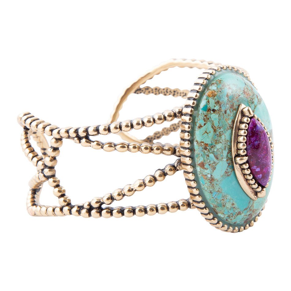 Stacked Stone Turquoise Cuff