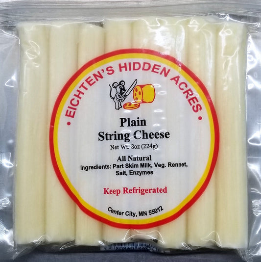 Eichtens Cheese String Cheese, Plain 8 oz Package