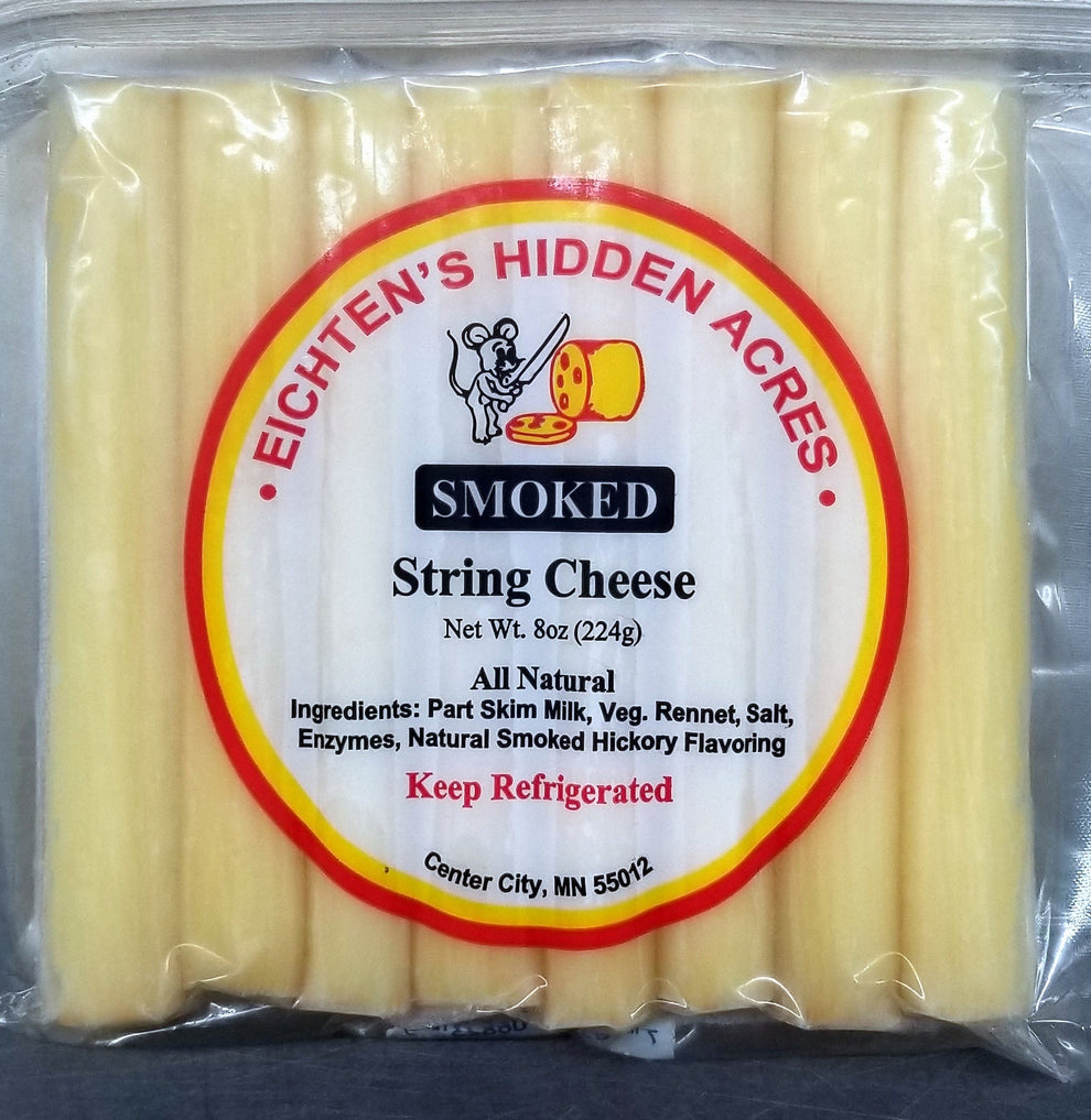 Eichtens Cheese Smoked String Cheese, Smoked 8 oz Package | Baha Ranch ...