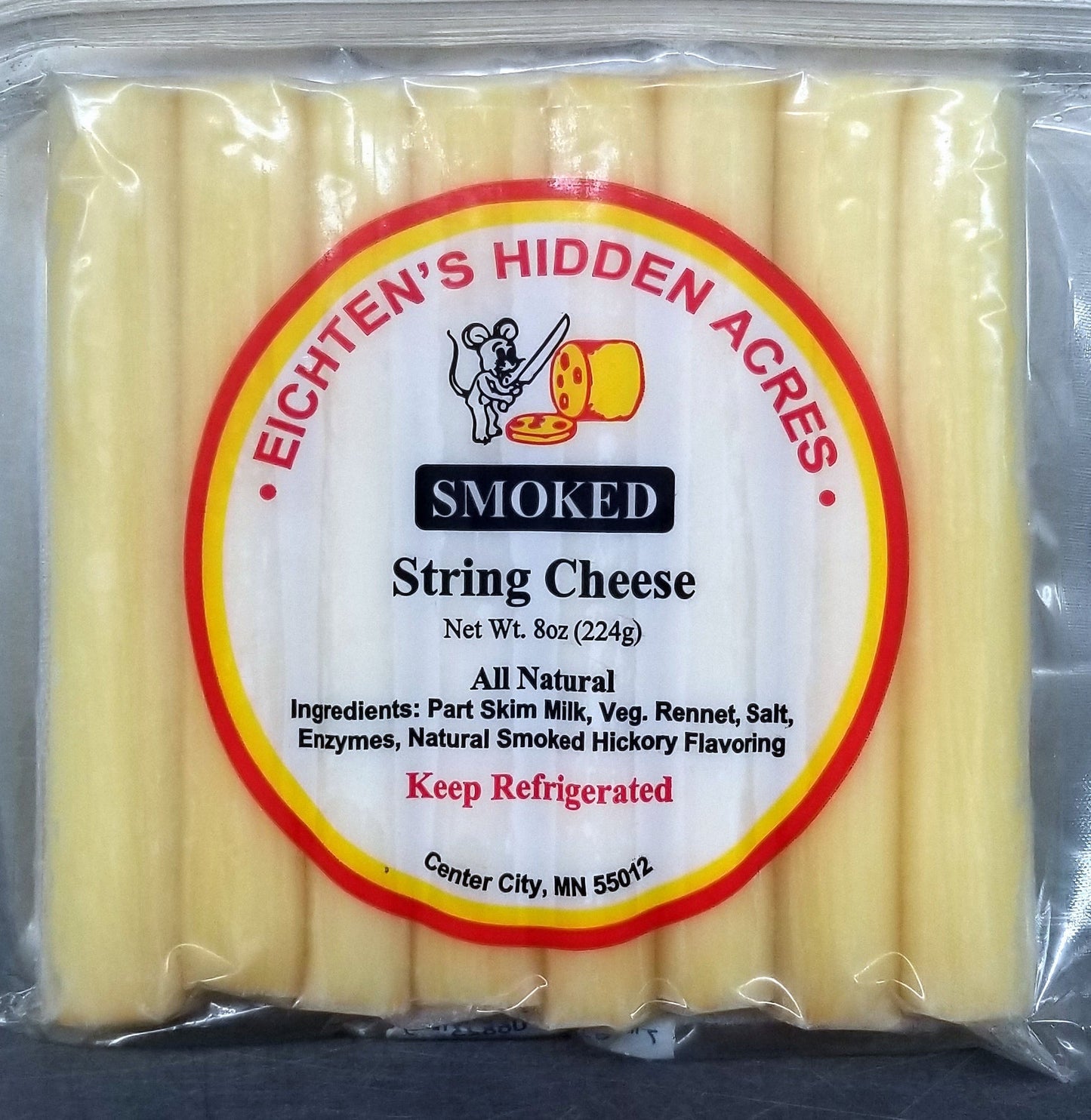 Eichtens Cheese Smoked String Cheese, Smoked 8 oz Package