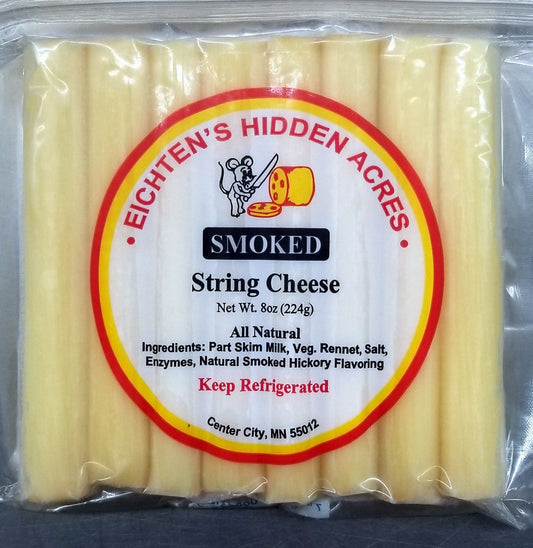 Eichtens Cheese Smoked String Cheese, Smoked 8 oz Package