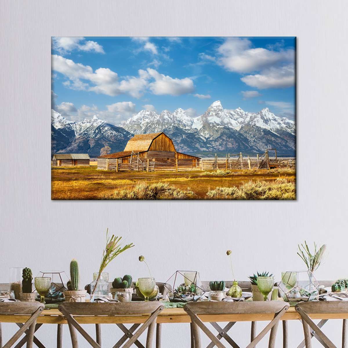 Teton Range Moulton Barn Wall Art choice of styles