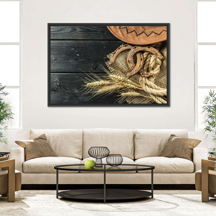 Cowboy Hat And Horseshoe Wall Art