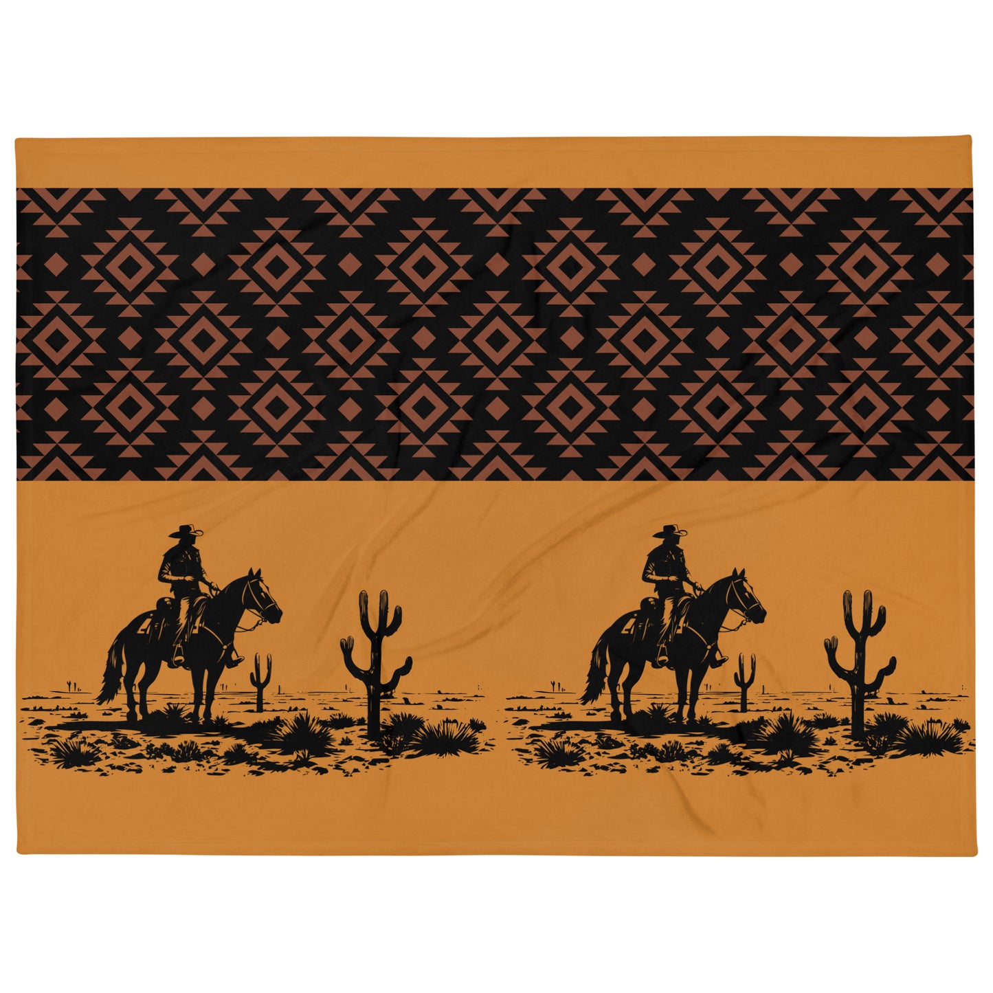 Aztec Desert Cowboy Throw Blanket 60" x 80"