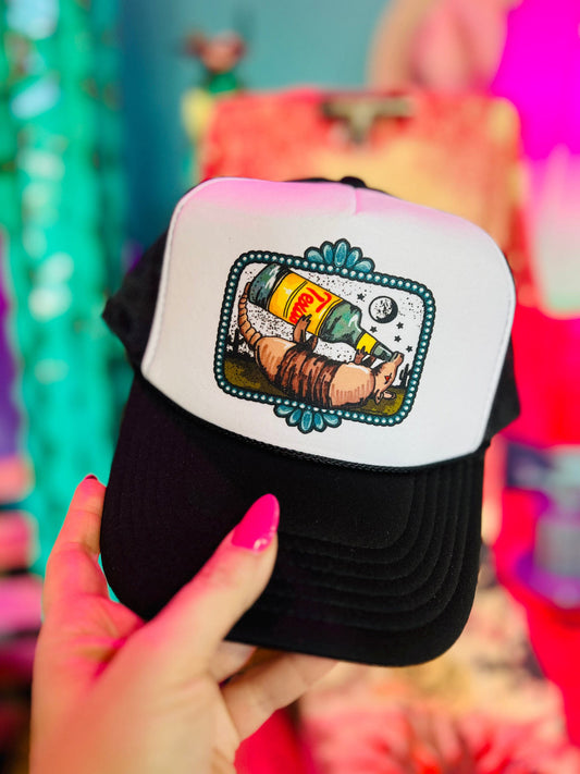 Drunk Armadillo Trucker Cap Hat