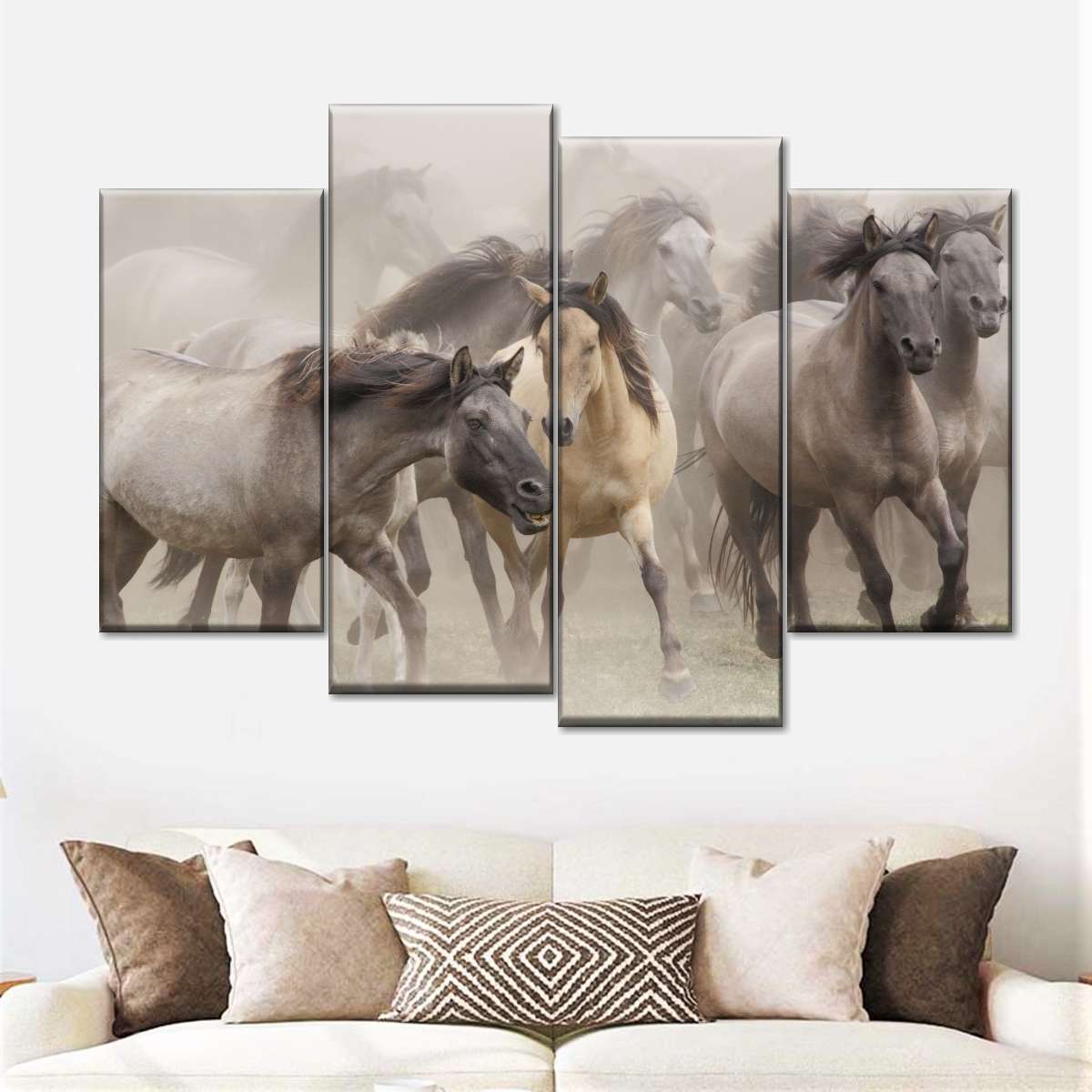 Wild Horse Stampede Wall Art