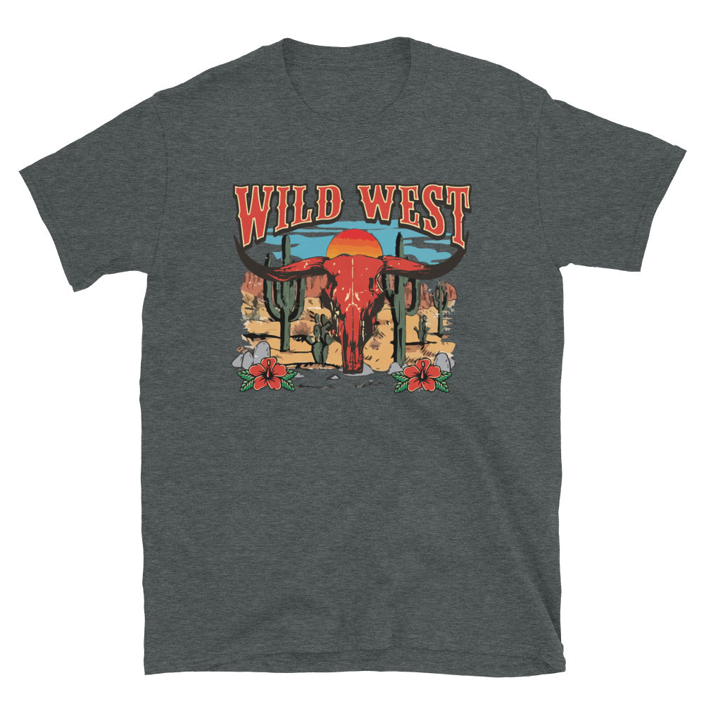 Wild West Longhorn Short-Sleeve Unisex T-Shirt