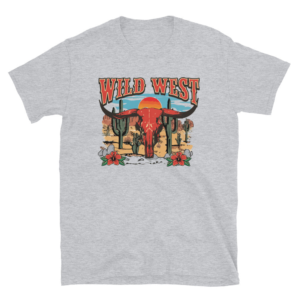 Wild West Longhorn Short-Sleeve Unisex T-Shirt