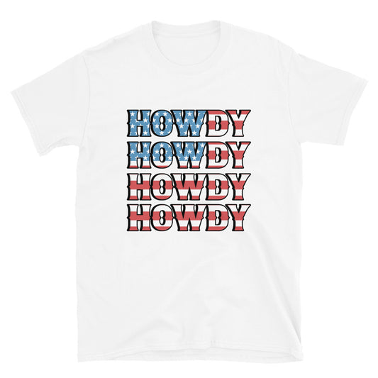 USA Flag Howdy Short-Sleeve Unisex T-Shirt