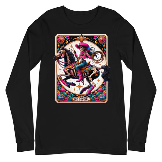 The Skeleton Cowgirl Unisex Long Sleeve Tee
