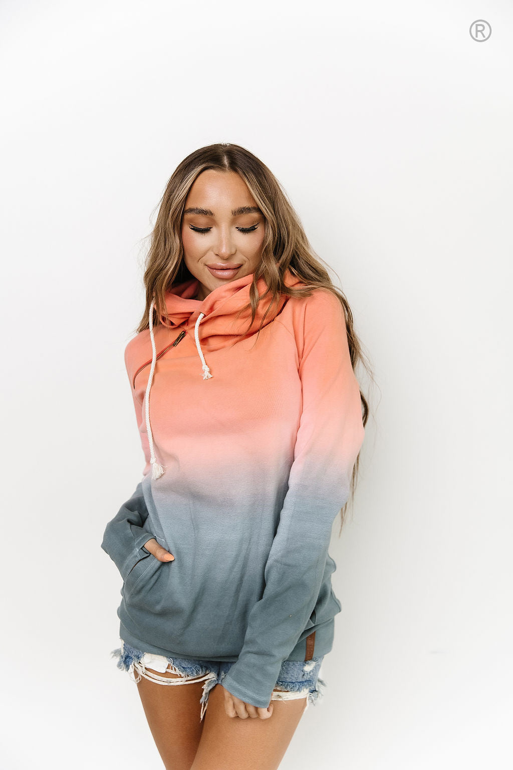 Ampersand Avenue DoubleHood™ Sweatshirt - Chasing Sunset  XS OR 3X