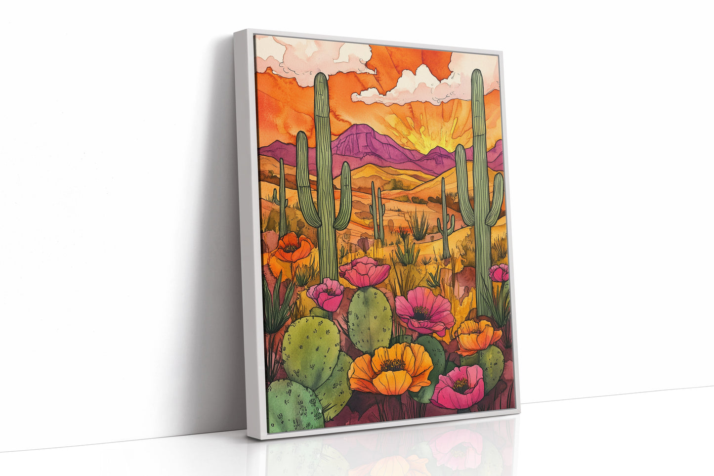 Sunset Over Desert Blooms