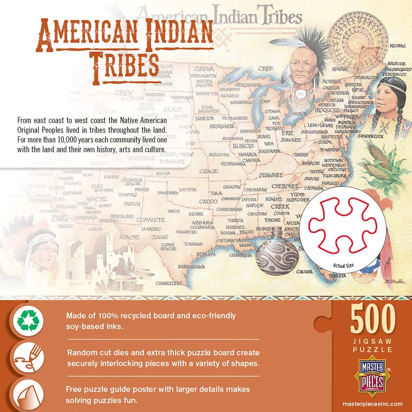 American Indian Tribes 500 Piece Jigsaw Puzzle