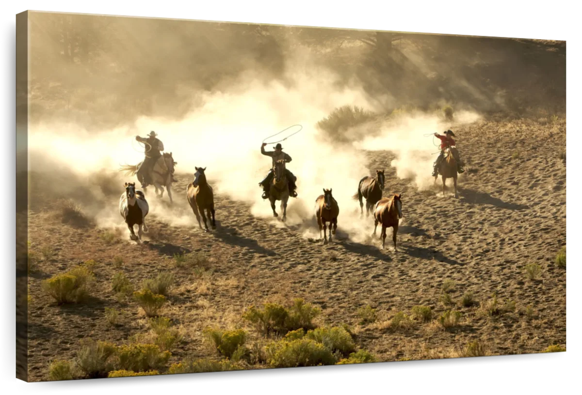 Cowboys In The Desert Wall Art
