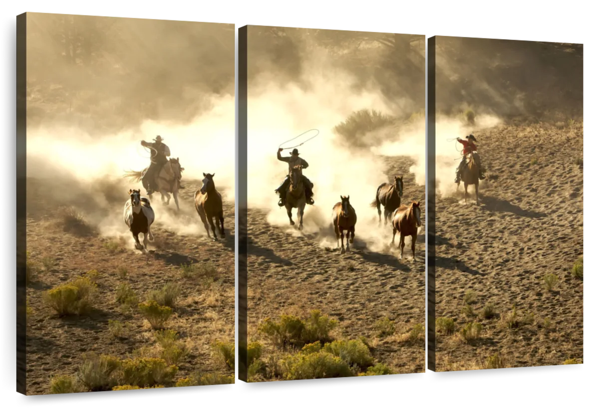 Cowboys In The Desert Wall Art