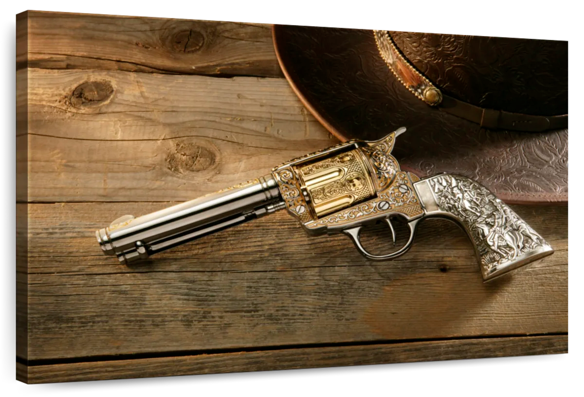 Cowboy Revolver Wall Art