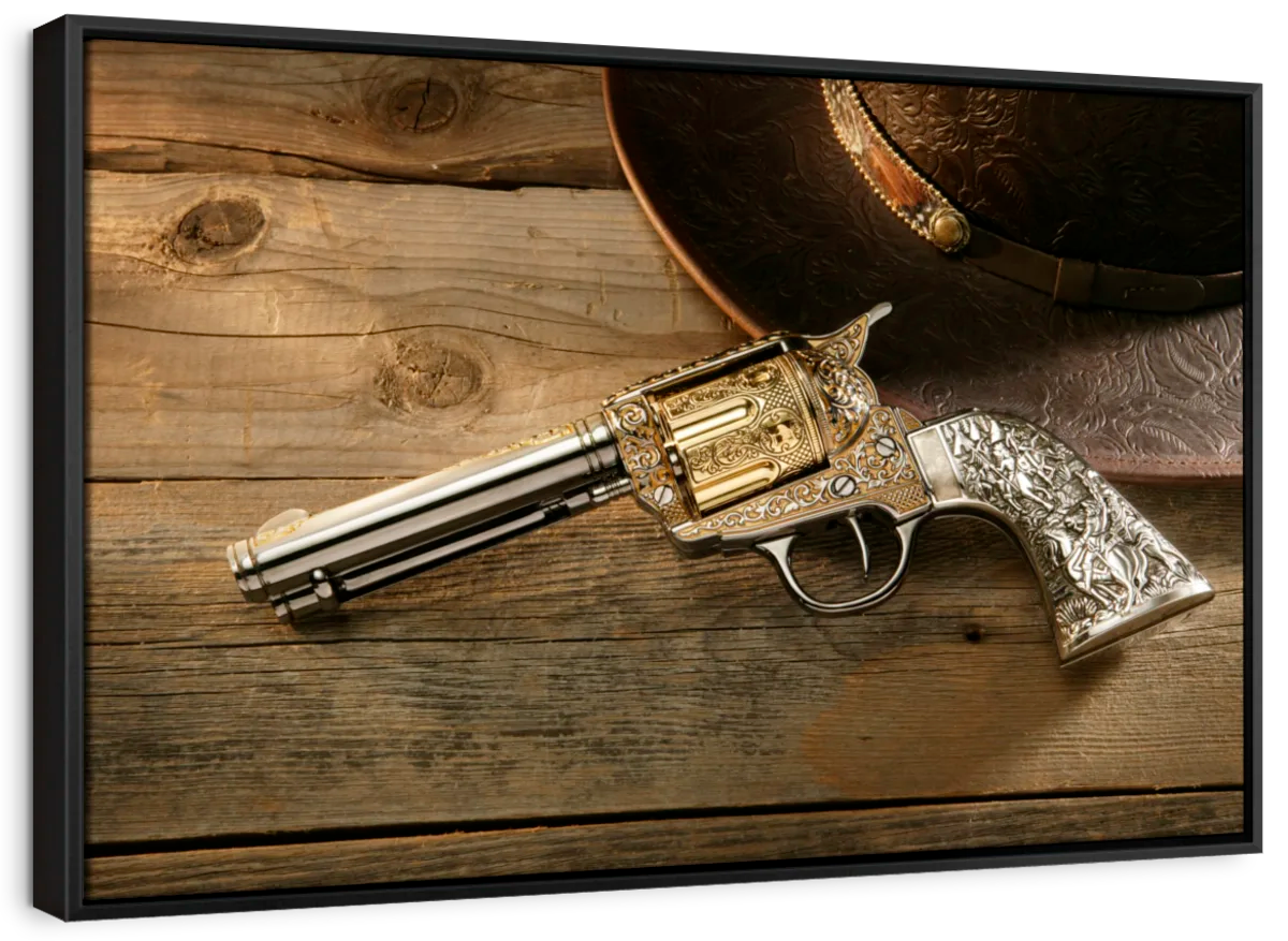 Cowboy Revolver Wall Art