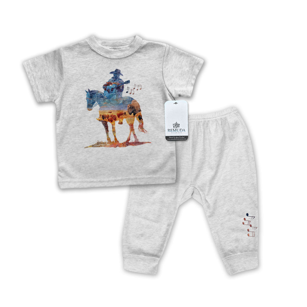 Remuda Where The Buffalo Roam - Infant Western 2-Piece Sleepwear Pajamas