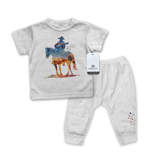 Remuda Where The Buffalo Roam - Infant Western 2-Piece Sleepwear Pajamas