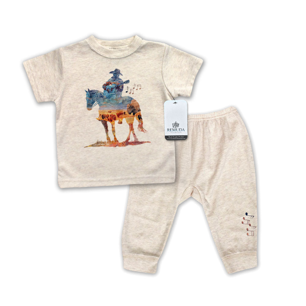 Remuda Where The Buffalo Roam - Infant Western 2-Piece Sleepwear Pajamas