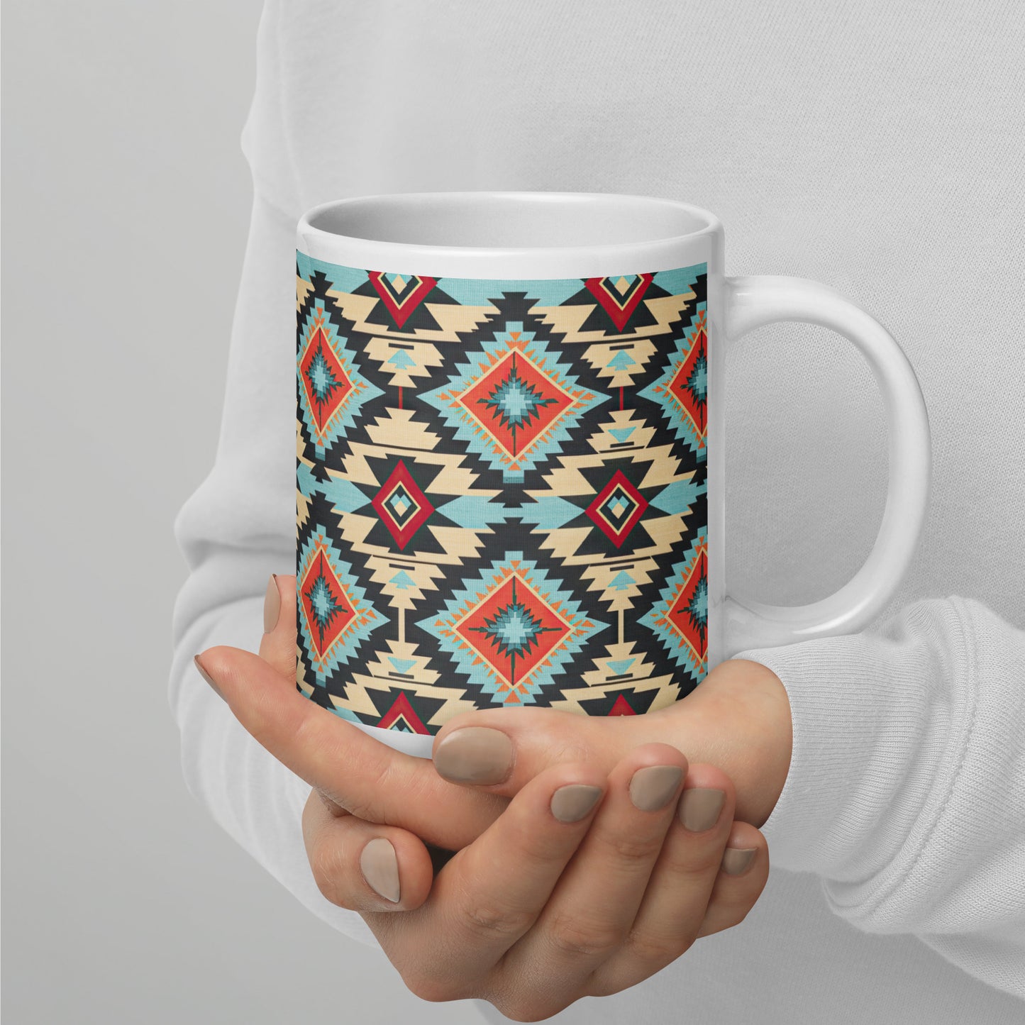 Colorado Aztec White Glossy Mug