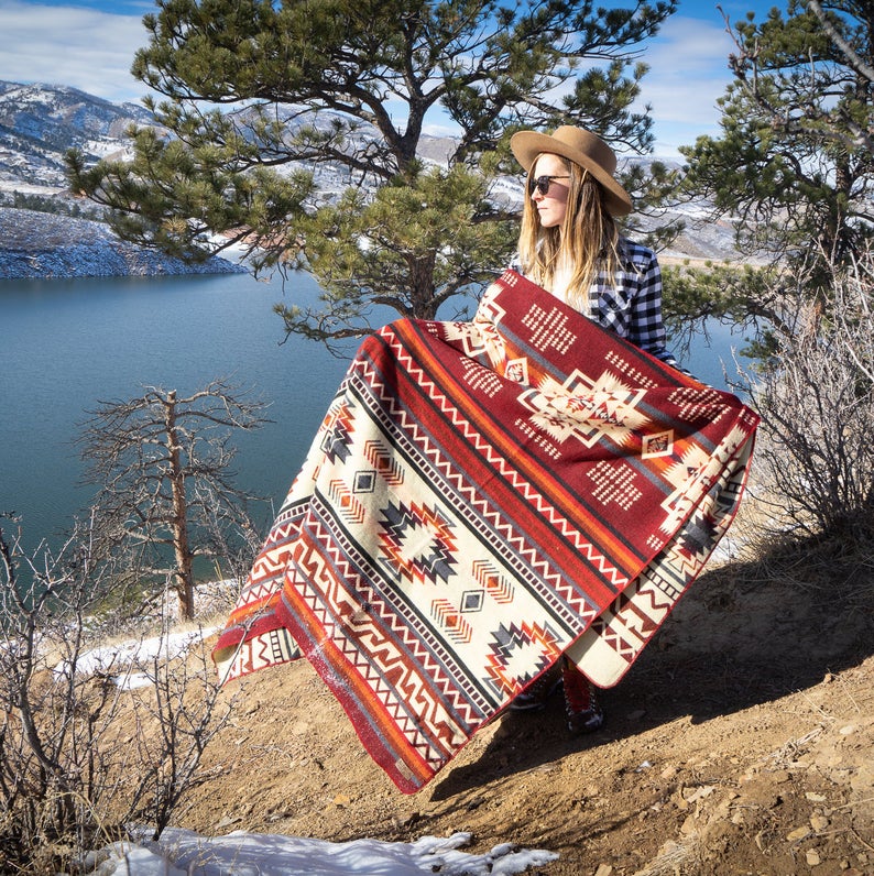 Alpaca Threadz Andean Alpaca Wool Blanket - Wildfire