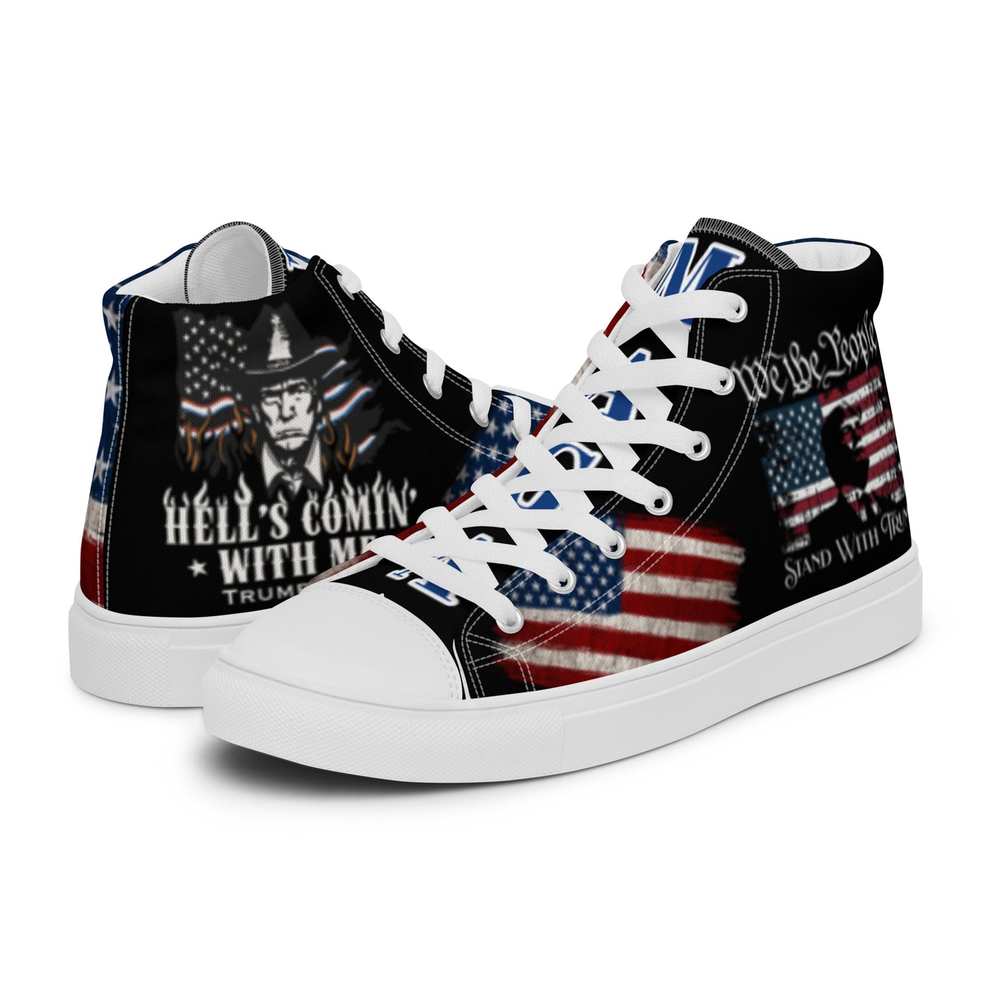 Hells Comin' With Me Women’s high top canvas shoes