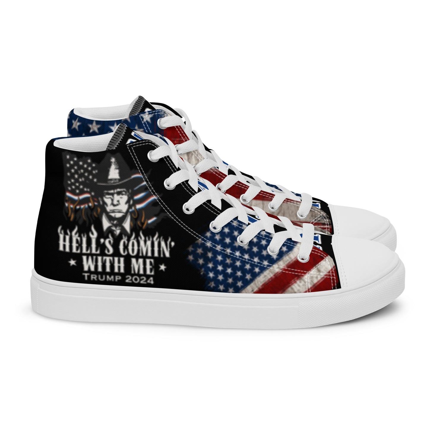 Hells Comin' With Me Women’s high top canvas shoes