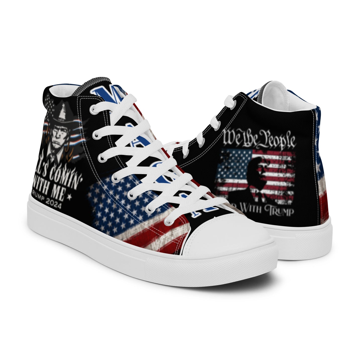 Hells Comin' With Me Women’s high top canvas shoes