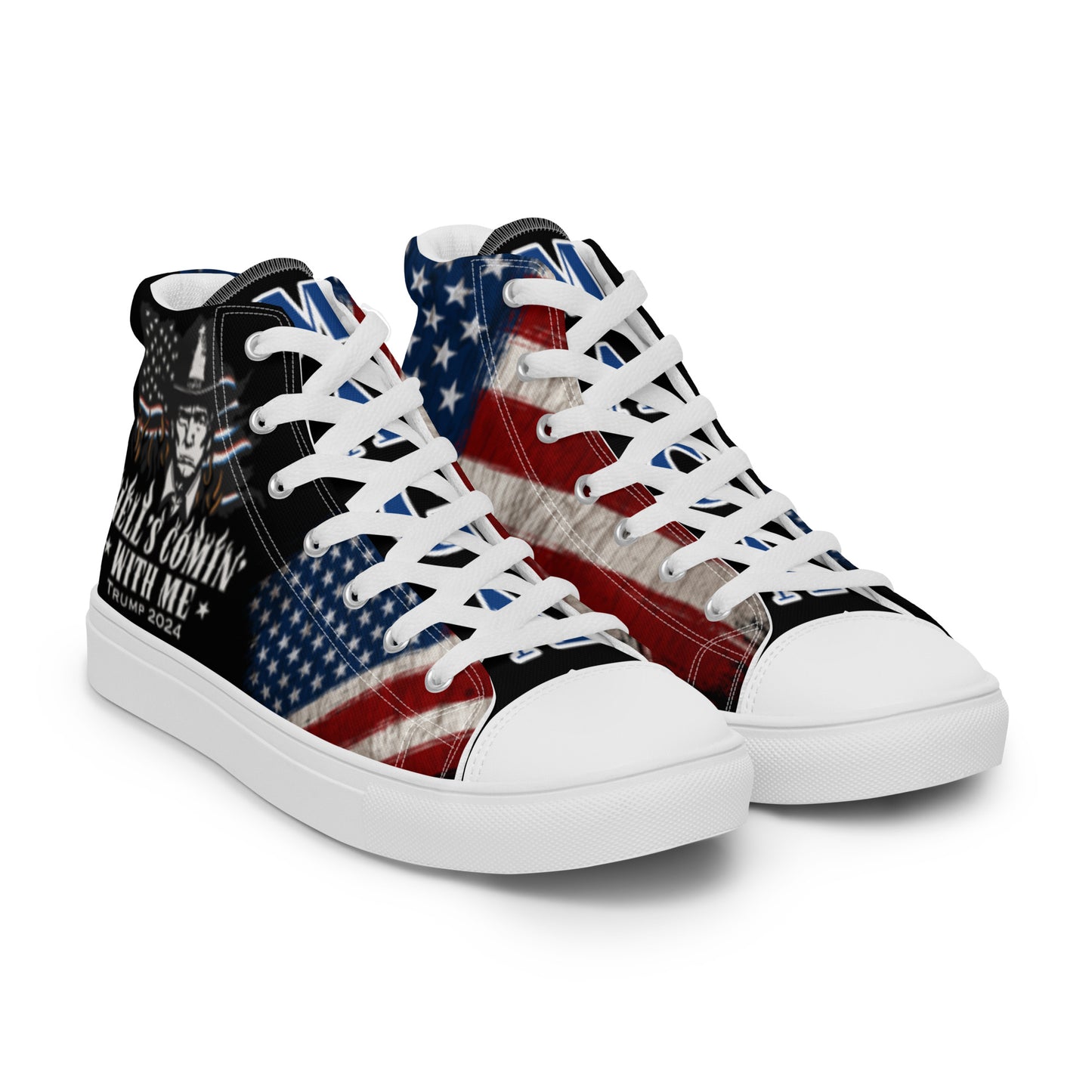 Hells Comin' With Me Women’s high top canvas shoes