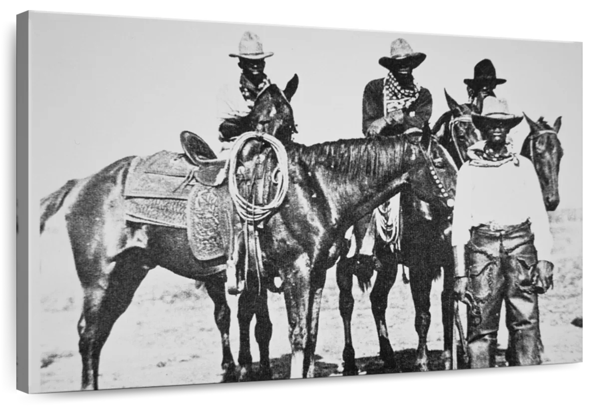 Black Cowboys At Bonham Texas 1890 Wall Art