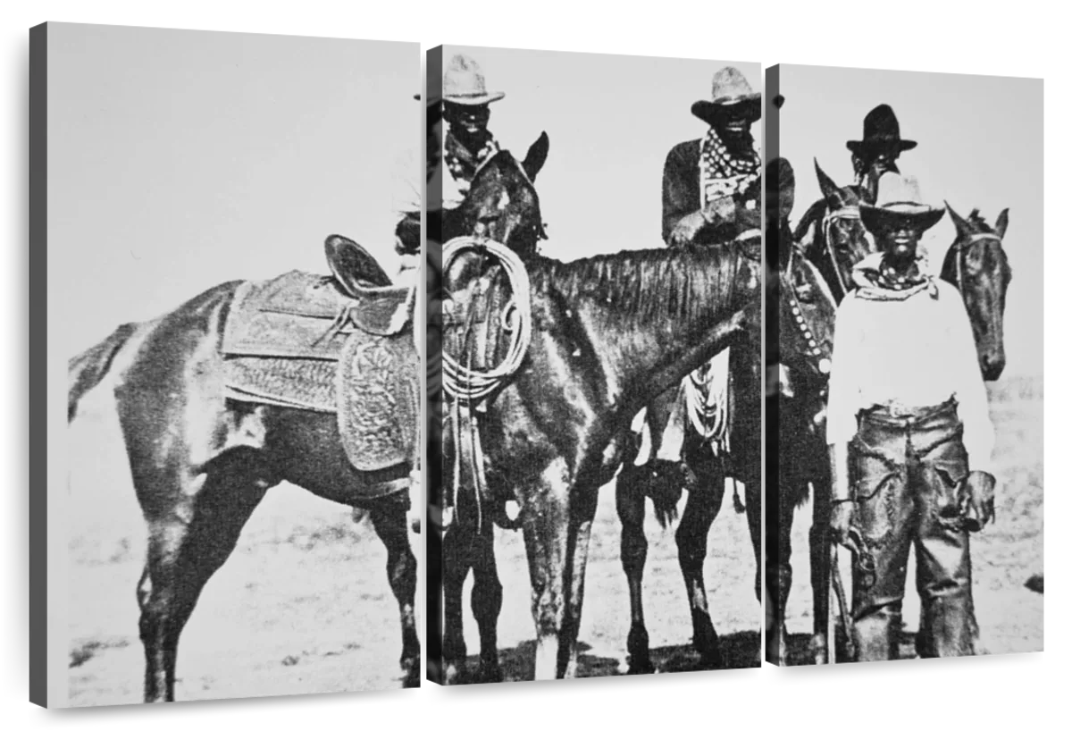 Black Cowboys At Bonham Texas 1890 Wall Art