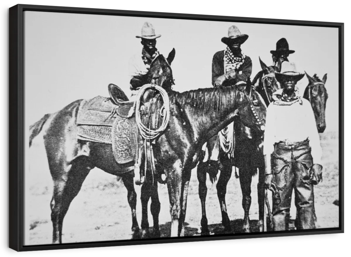Black Cowboys At Bonham Texas 1890 Wall Art