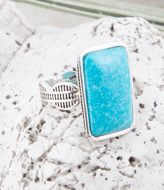 Zion Blue Turquoise and Sterling Silver Ring