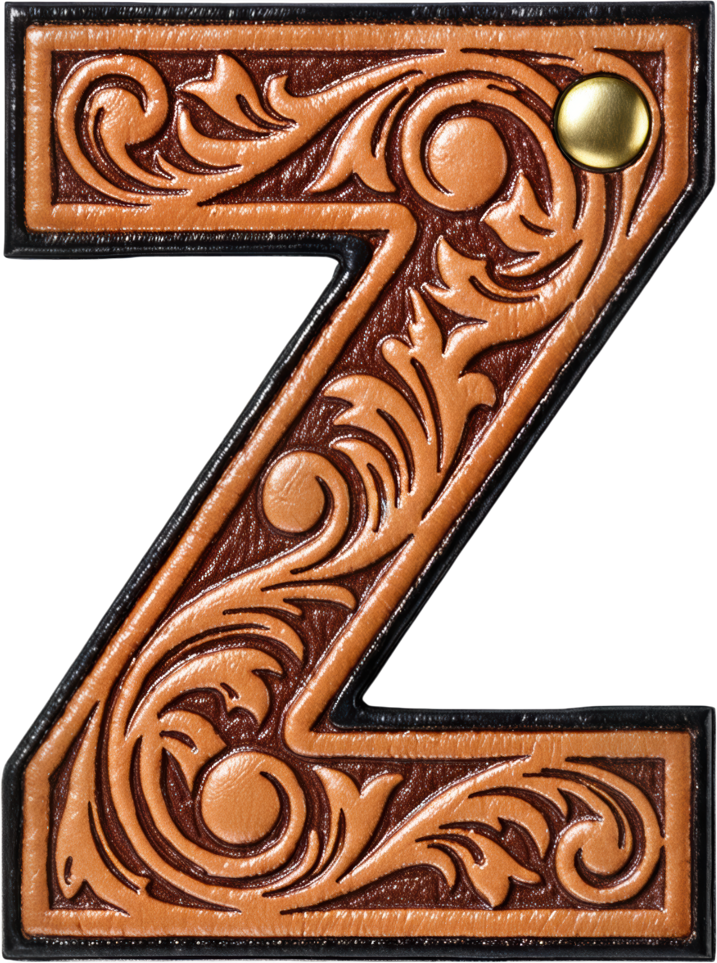 Monogrammed Initial Western Leather Look Saddle Longhorn Cowboy Cowgirl Kitchen Dish Towels Made in America