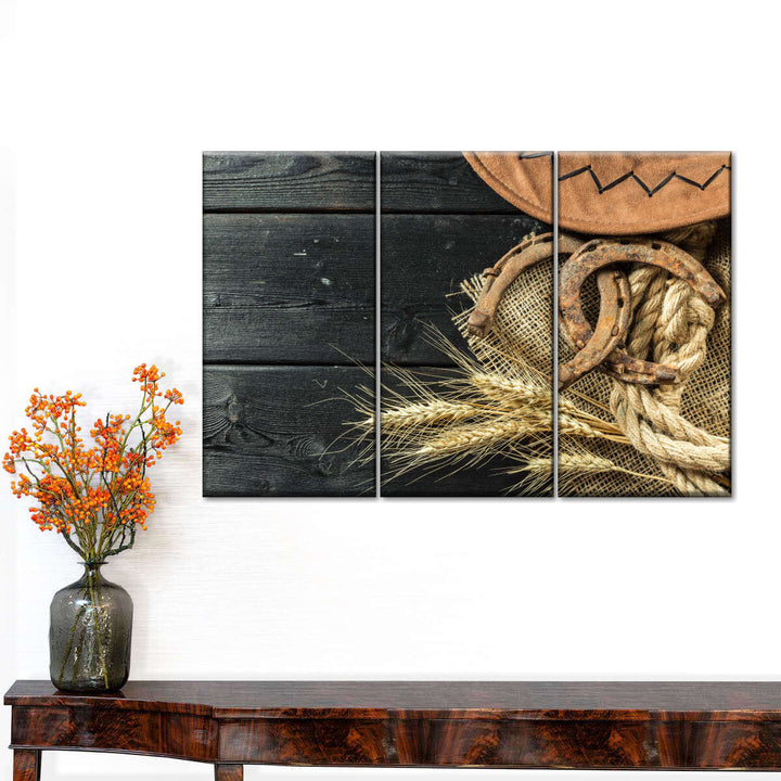 Cowboy Hat And Horseshoe Wall Art
