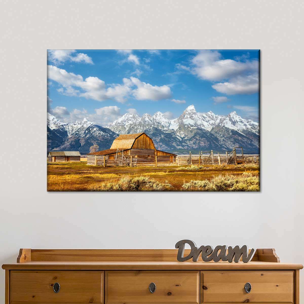 Teton Range Moulton Barn Wall Art choice of styles