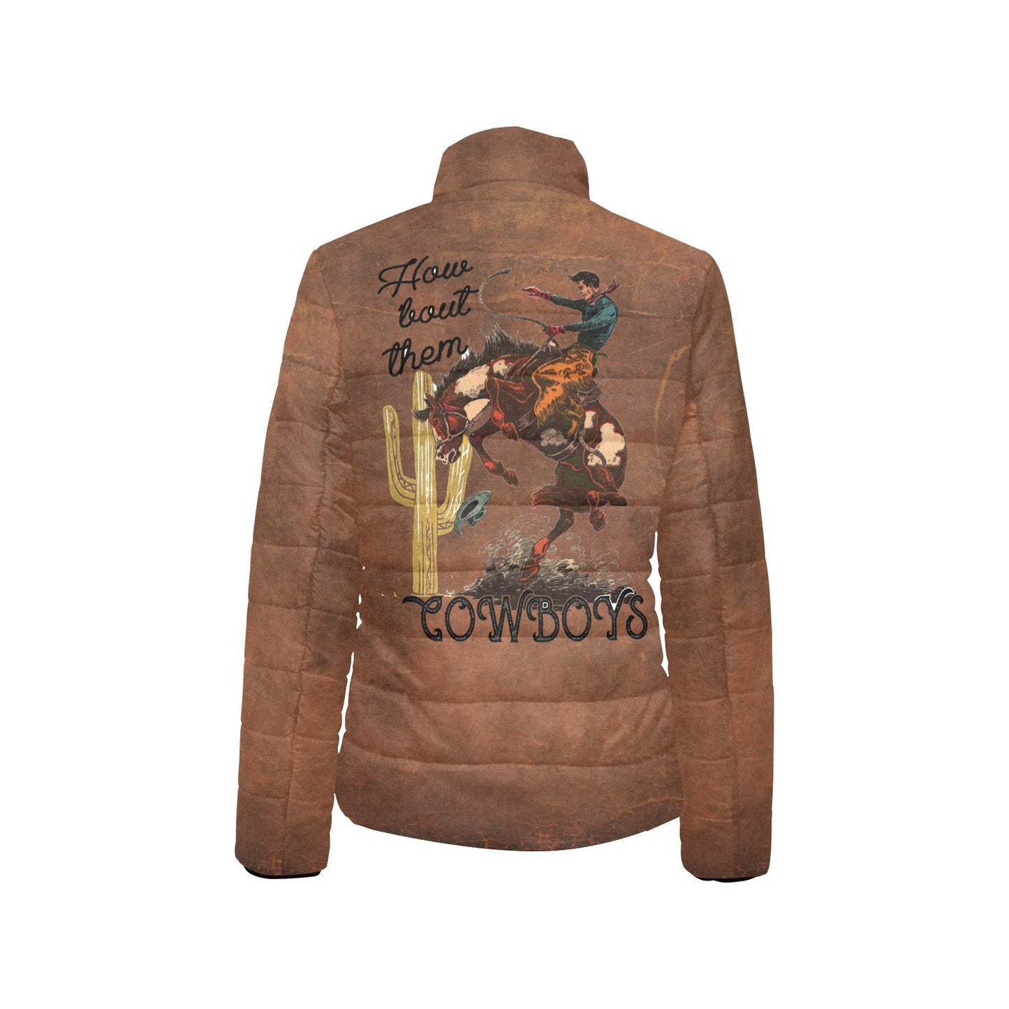 How Bout Them Cowboys Women's Puffy Bomber Jacket