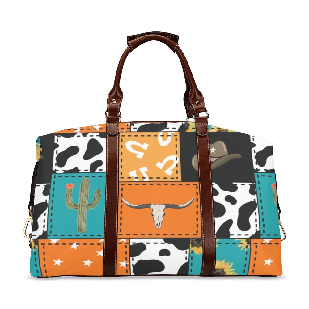 Western Patchwork Flight Large Travel Bag