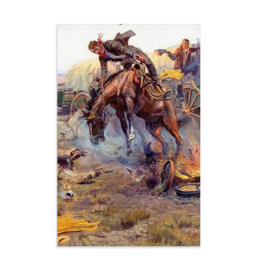 WESTERN CAMPFIRE DISH TOWEL - COWBOY, RANCH, ranchlife, tea towel, towel, towels, VINTAGE, western -  - Baha Ranch Western Wear