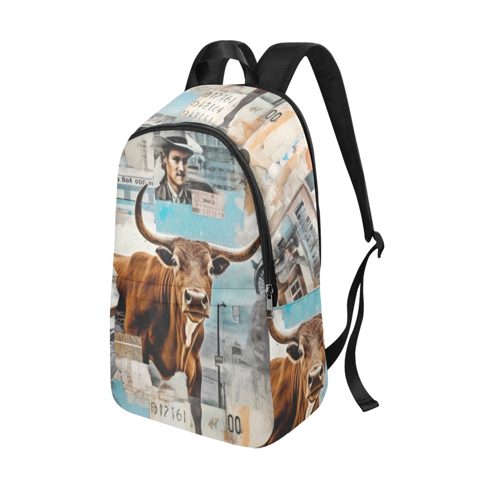Vintage Bull Collage Western Backpack