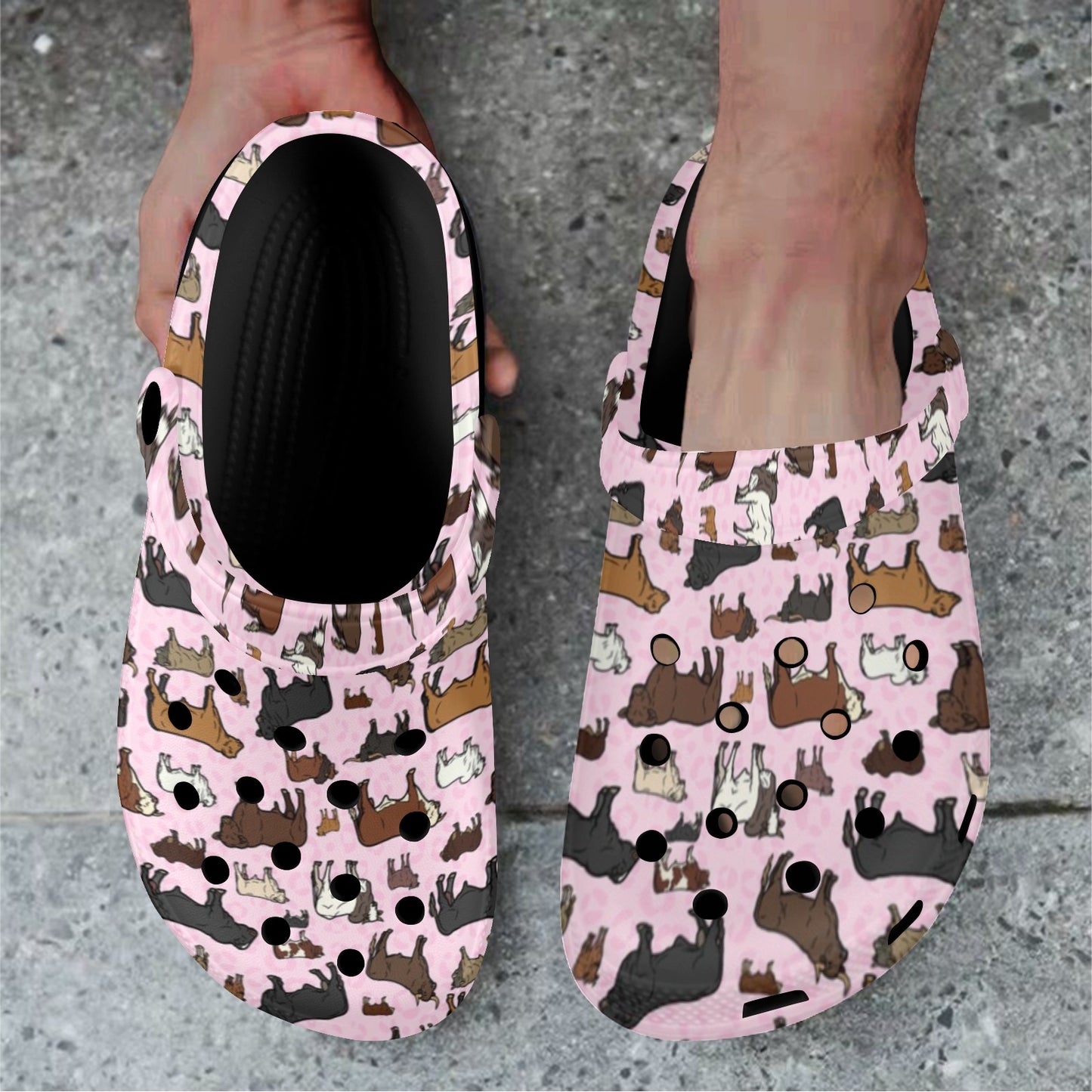 New Pink Cattle Clog Shoes
