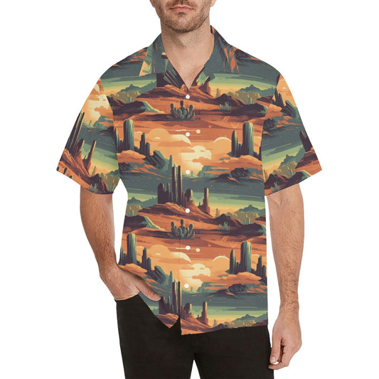 Retro Desert Men's Western Cap Shirt
