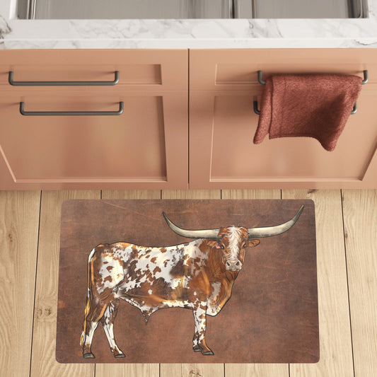 Longhorn Western Kitchen Floor Mat 32" x 20" Made in America