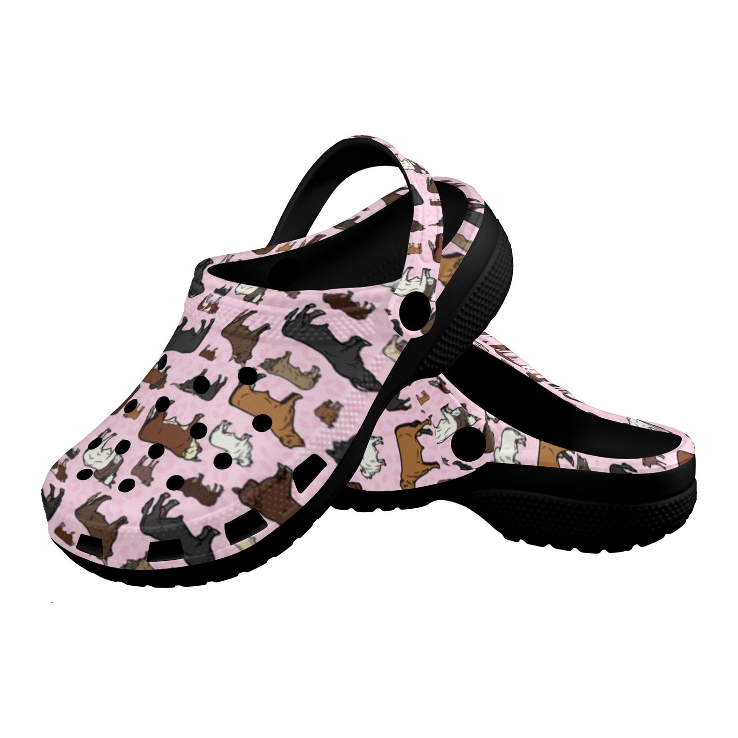 Pink Cattle Clog Shoes