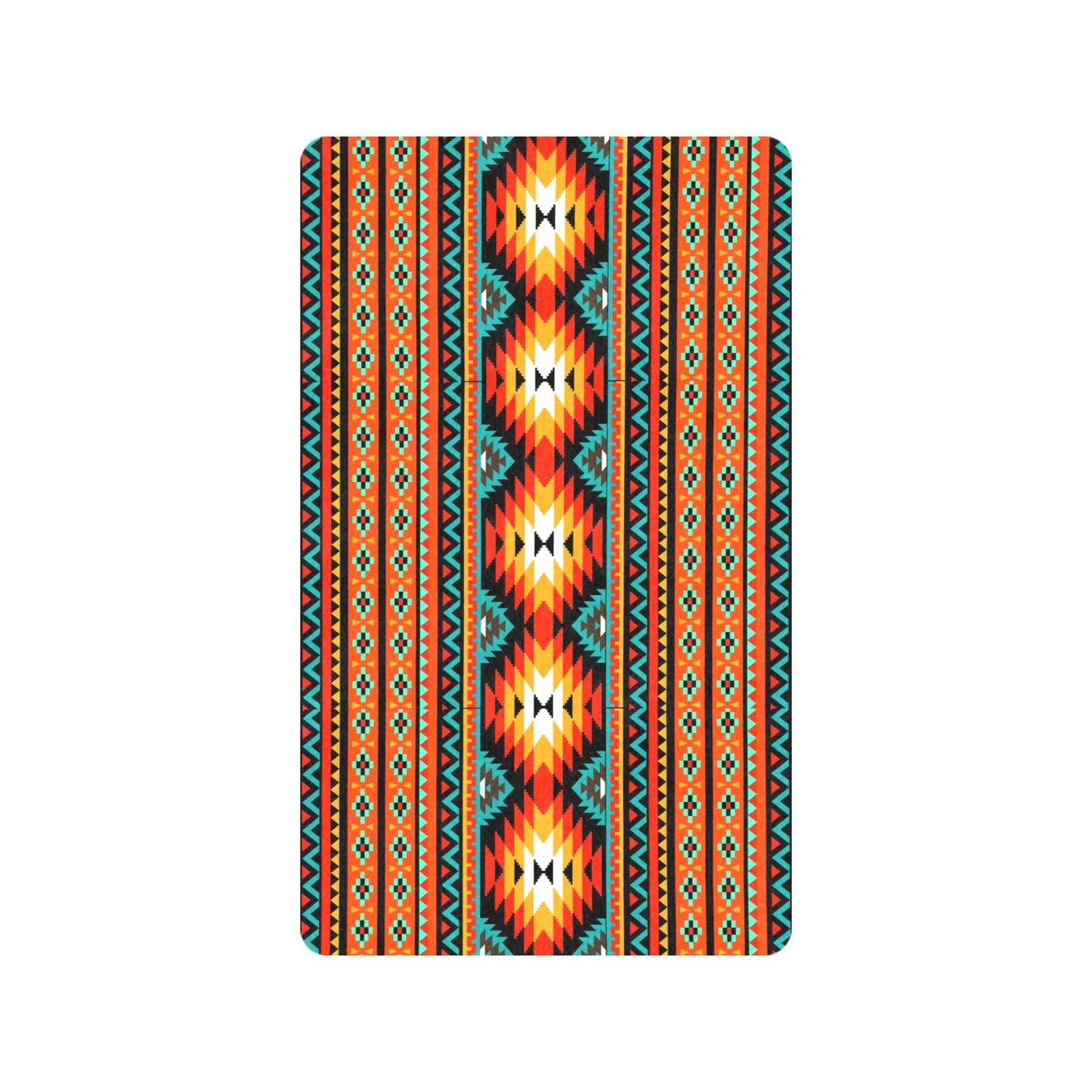 Orange Aztec Floor Mat 30" x 18"